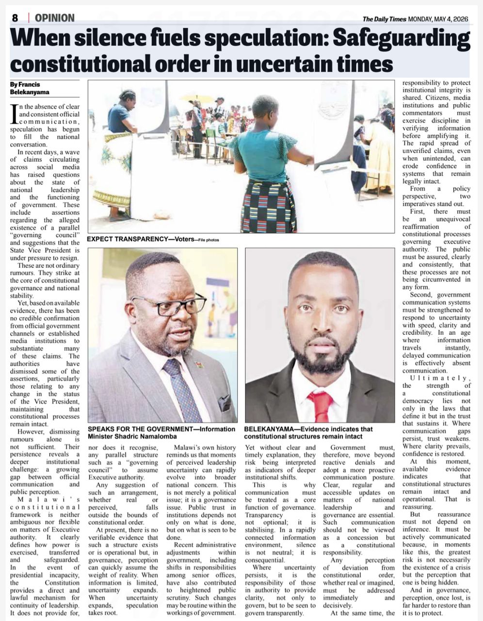 Constitutional Order Article